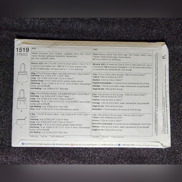 SEW13. Lot of 4 sewing purse/bag patterns - Picture 5 of 9